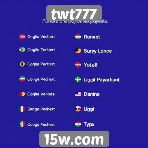 Métodos de pagamento aceitos pelo twt777